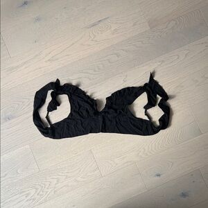 Only Hearts Black Ruched Tie-Back Bralette